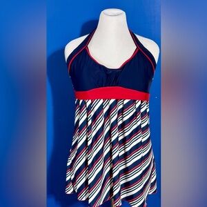 40 Navy Blue Americana Tankini Size-XL